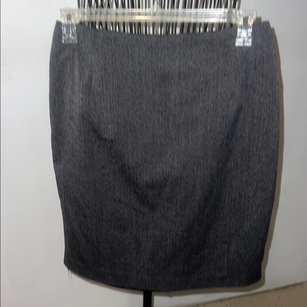 Alia Gray Knee-Length Pencil Skirt